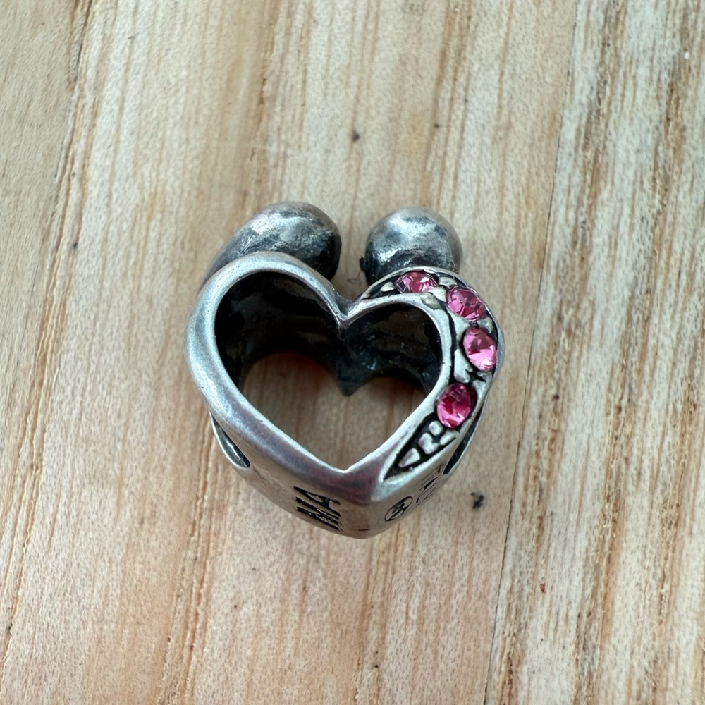 Michael Anthony mother child heart 925 Sterling silver charm